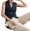 Iris Setlakwe Pinstripe Vest In Navy In Blue