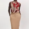 Iris Setlakwe Printed Sleeveless Pleated Top In Red Floral In Multi