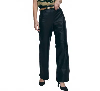 Iris Setlakwe Straight Leather Trouser Pant In Black