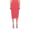 Iris Setlakwe Stretch Crepe Skirt In Coral In Red