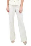 Iris Setlakwe Striped Wide Leg Pants In Bone/black In White
