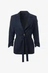 Iris Setlakwe Women's Belted Jacket In Navy