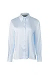 Iris Setlakwe Women's Button Down Classic Stretch Silk Blouse In Light Blue In Blue
