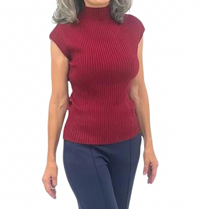 Iris Setlakwe Women's Cheminee Rib Top In Cherry Red In Burgundy