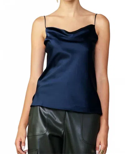 Iris Setlakwe Women's Cowl Neck Cami Top In Navy In Blue