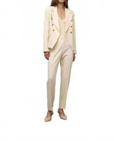Iris Setlakwe Women's Pintuck Straight Leg Trouser In Bone In Neutral