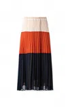 Iris Setlakwe Women's Pleated Color Block Skirt In Sunburst In Blue