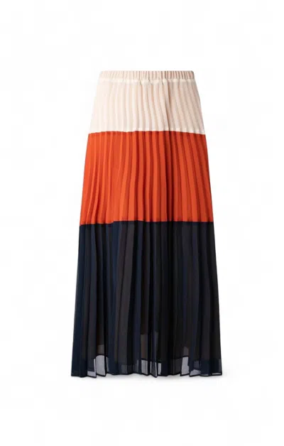 Iris Setlakwe Women's Pleated Color Block Skirt In Sunburst In Purple