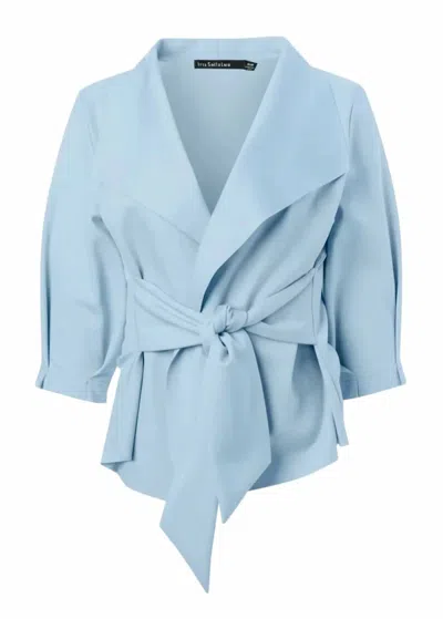 Iris Setlakwe Women's Raw Edge Belted Jacket In Sky Blue In Multi