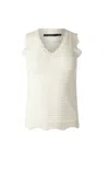 Iris Setlakwe Women's Scallop Knit Top In Ivory In Multi