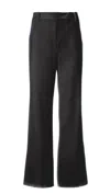Iris Setlakwe Women's Straight Leg Pants With Welt Pockets In Black In Black