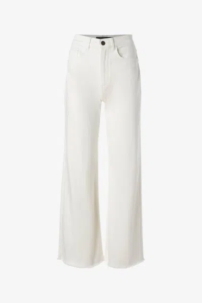 Iris Setlakwe Women's Straight Wide Leg Denim In Bone In White