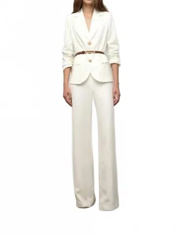 Iris Setlakwe Women's Wide Leg Linen Pant In White