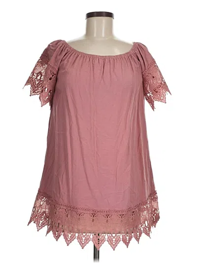 Pre-owned Iris Short Sleeve Blouse In Pink