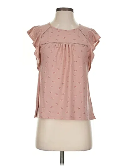 Pre-owned Iris Short Sleeve Blouse In Pink