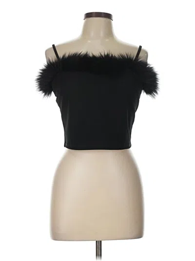 Pre-owned Iris Short Sleeve Top Black Strapless Neckline Tops