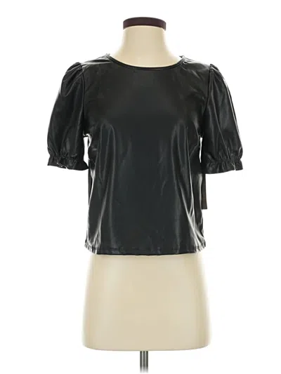 Pre-owned Iris Short Sleeve Top Black Sweetheart Neckline Tops