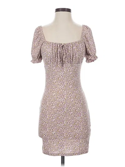 Pre-owned Iris Short Sleeve Top Purple Sweetheart Neckline Tops