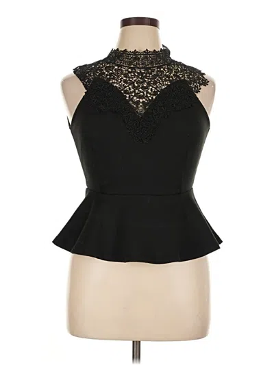 Pre-owned Iris Sleeveless Blouse In Black