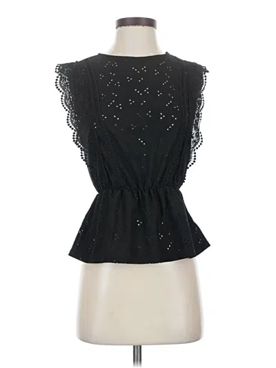 Pre-owned Iris Sleeveless Blouse In Black