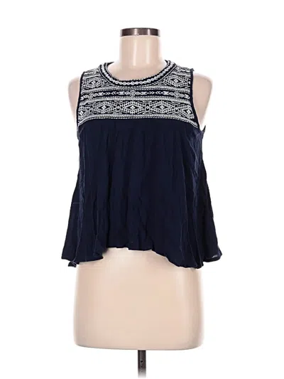 Pre-owned Iris Sleeveless Blouse In Blue