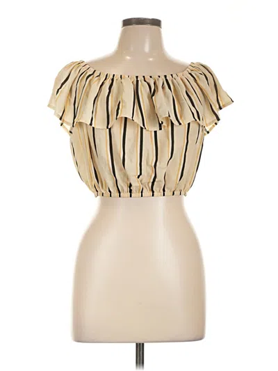 Pre-owned Iris Sleeveless Blouse In Gold