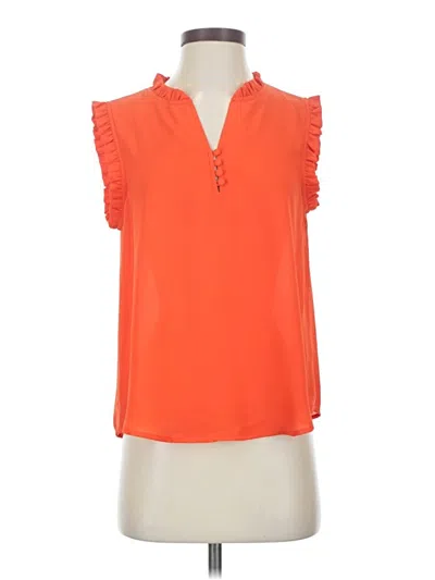 Pre-owned Iris Sleeveless Blouse In Orange