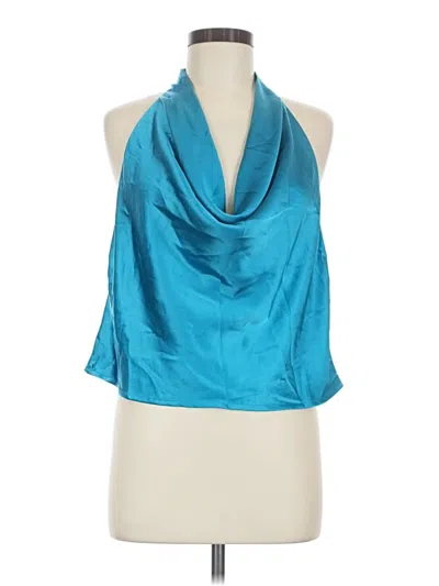 Pre-owned Iris Sleeveless Blouse In Teal