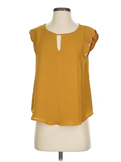 Pre-owned Iris Sleeveless Blouse In Yellow