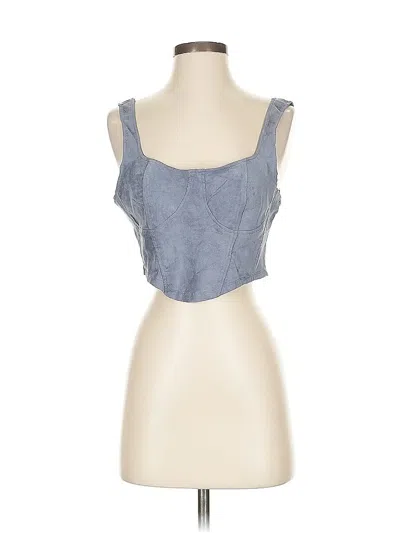 Pre-owned Iris Sleeveless Top Blue Sweetheart Neckline Tops