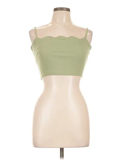 Pre-owned Iris Sleeveless Top Green Strapless Neckline Tops