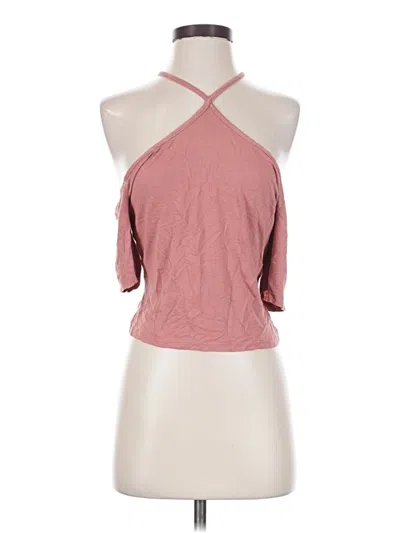 Pre-owned Iris Tank Top Pink Halter Neckline Tops