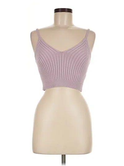 Pre-owned Iris Tank Top Purple Strapless Neckline Tops