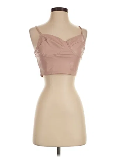 Pre-owned Iris Tube Top Tan Strapless Neckline Tops
