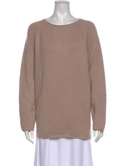 Pre-owned Iris Von Arnim Cashmere Bateau Neckline Sweater In Neutral