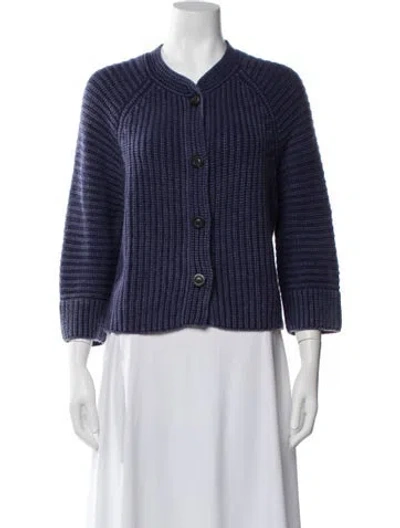 Pre-owned Iris Von Arnim Cashmere Crew Neck Sweater In Blue