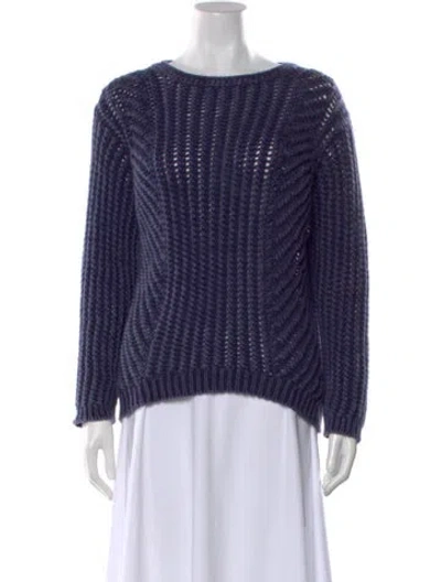 Pre-owned Iris Von Arnim Cashmere Crew Neck Sweater In Blue