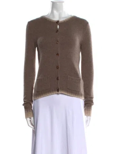 Pre-owned Iris Von Arnim Cashmere Crew Neck Sweater In Brown