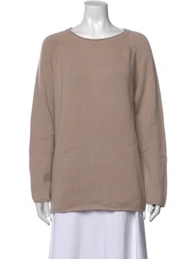 Pre-owned Iris Von Arnim Cashmere Crew Neck Sweater In Neutrals