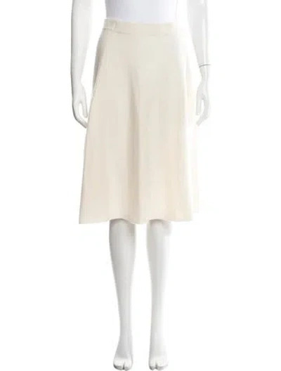 Pre-owned Iris Von Arnim Cashmere Midi Length Skirt In Neutral