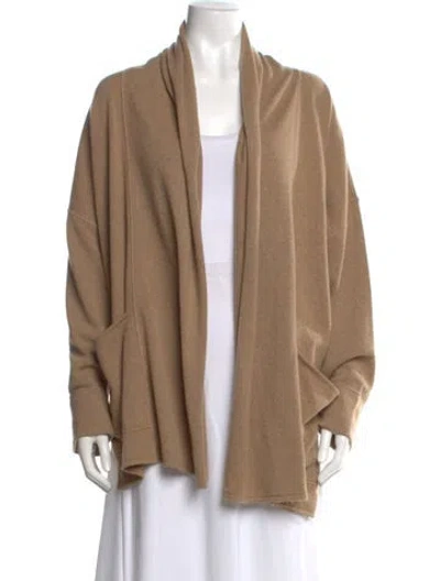 Pre-owned Iris Von Arnim Cashmere Open Front Sweater In Neutral