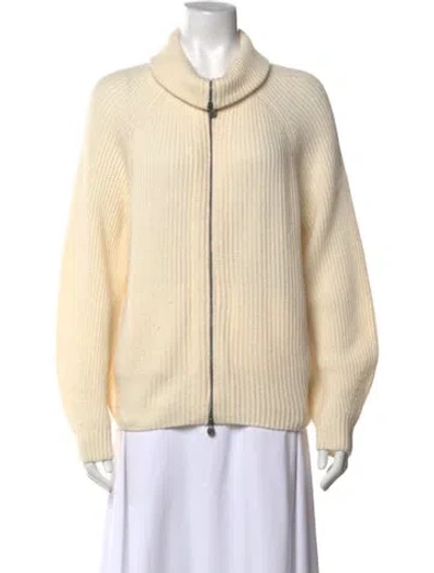 Pre-owned Iris Von Arnim Cashmere Open Front Sweater In Neutral