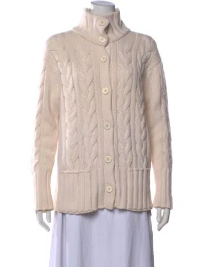 Pre-owned Iris Von Arnim Cashmere Open Front Sweater In Neutral