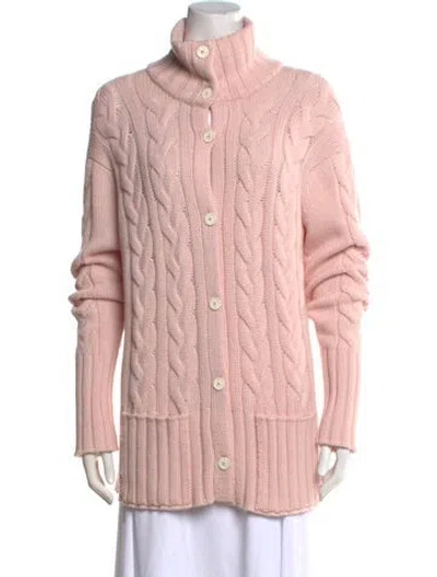 Pre-owned Iris Von Arnim Cashmere Open Front Sweater In Pink