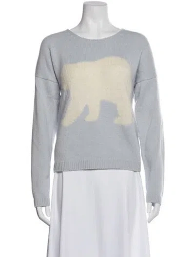 Pre-owned Iris Von Arnim Cashmere Printed Sweater In Blue