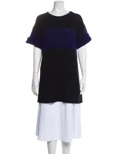 Pre-owned Iris Von Arnim Cashmere Scoop Neck Sweater In Blue