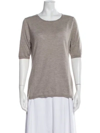 Pre-owned Iris Von Arnim Cashmere Scoop Neck Sweater In Gray