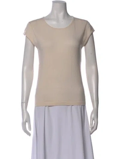 Pre-owned Iris Von Arnim Cashmere Scoop Neck Sweater In Neutral