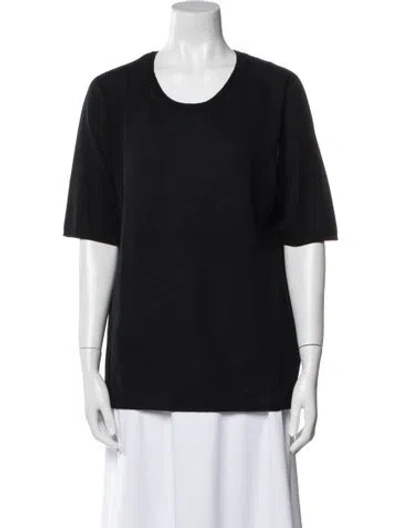 Pre-owned Iris Von Arnim Cashmere Scoop Neck Sweater W/ Tags In Black