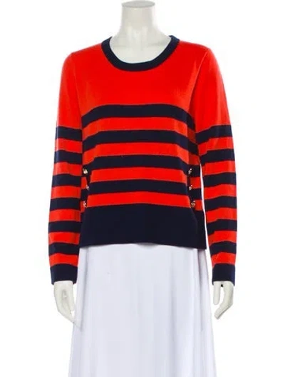Pre-owned Iris Von Arnim Cashmere Striped Sweater In Orange